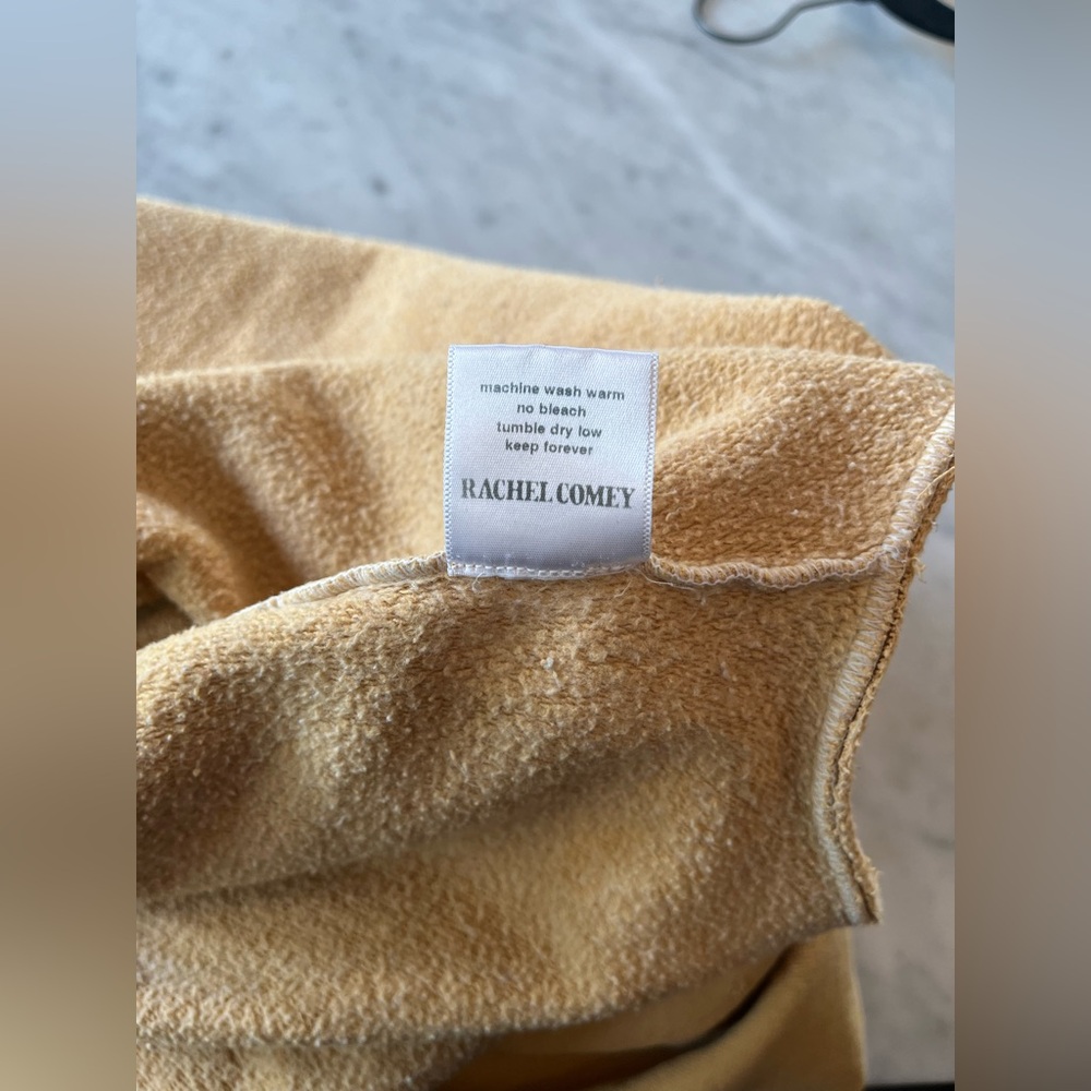 Rachel Comey Cropped Boxy Sweatshirt in Faded Yellow - Picture 5 of 8